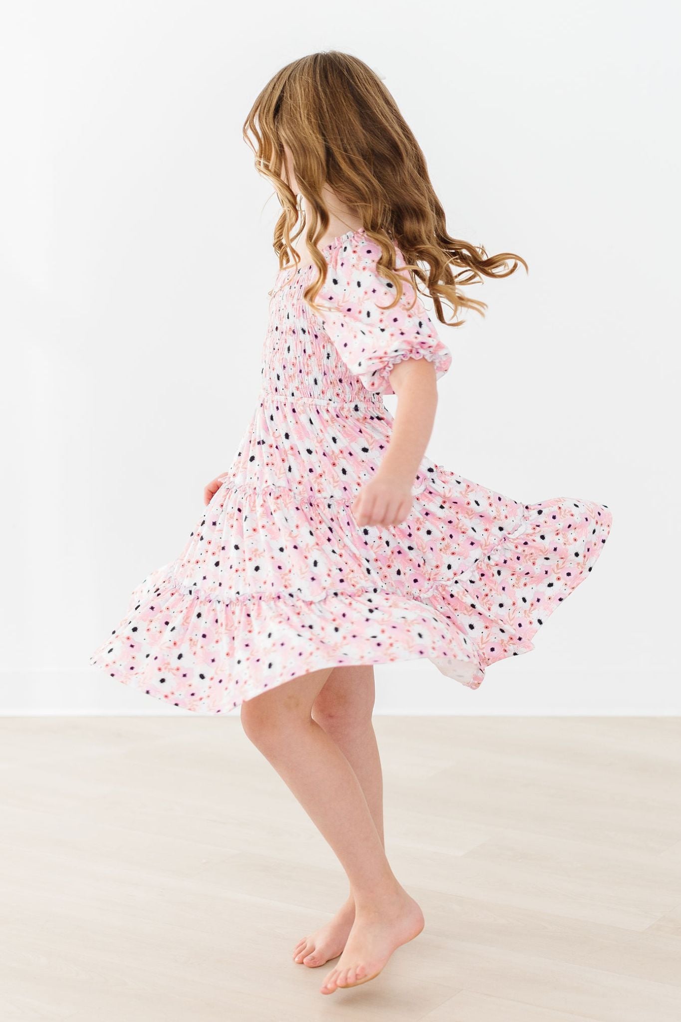 Whimsical Wildflowers Smocked Ruffle Dress | Mila & Rose