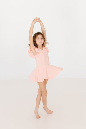 Peach S/S Twirl Leotard-Mila & Rose ®