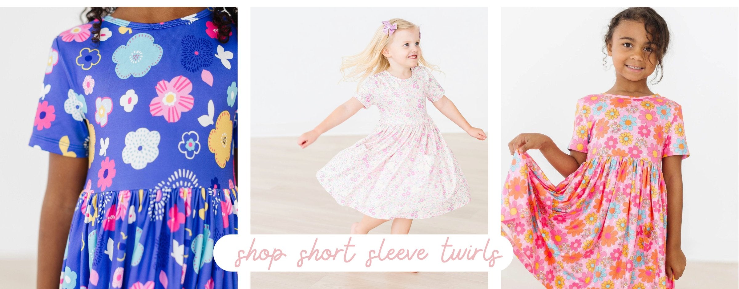 mila and rose summer girls short sleeve twirl dresses