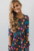 Skeleton Web 3/4 Sleeve Pocket Twirl Dress-Mila & Rose ®