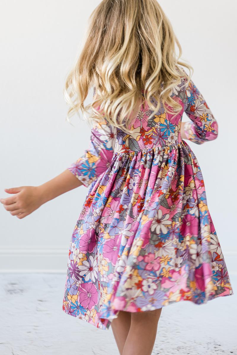 Mauve What's Up Buttercup Twirl Dress-Mila & Rose ®