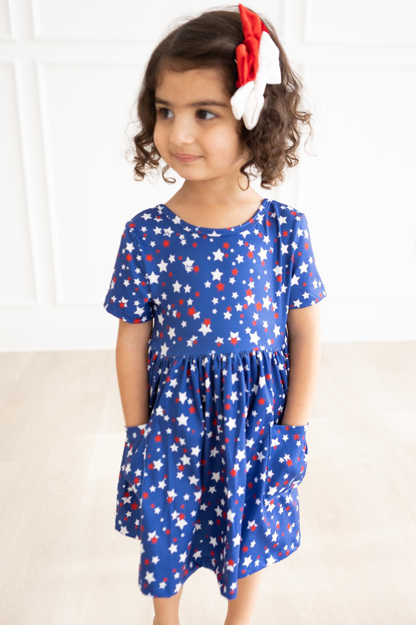 Star Bright S/S Pocket Twirl Dress-Mila & Rose ®