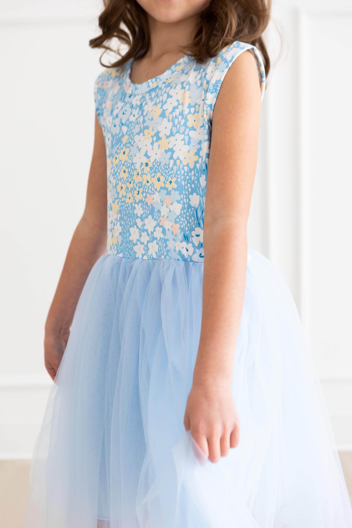 Blooming in Blue Tank Tutu Dress-Mila & Rose ®