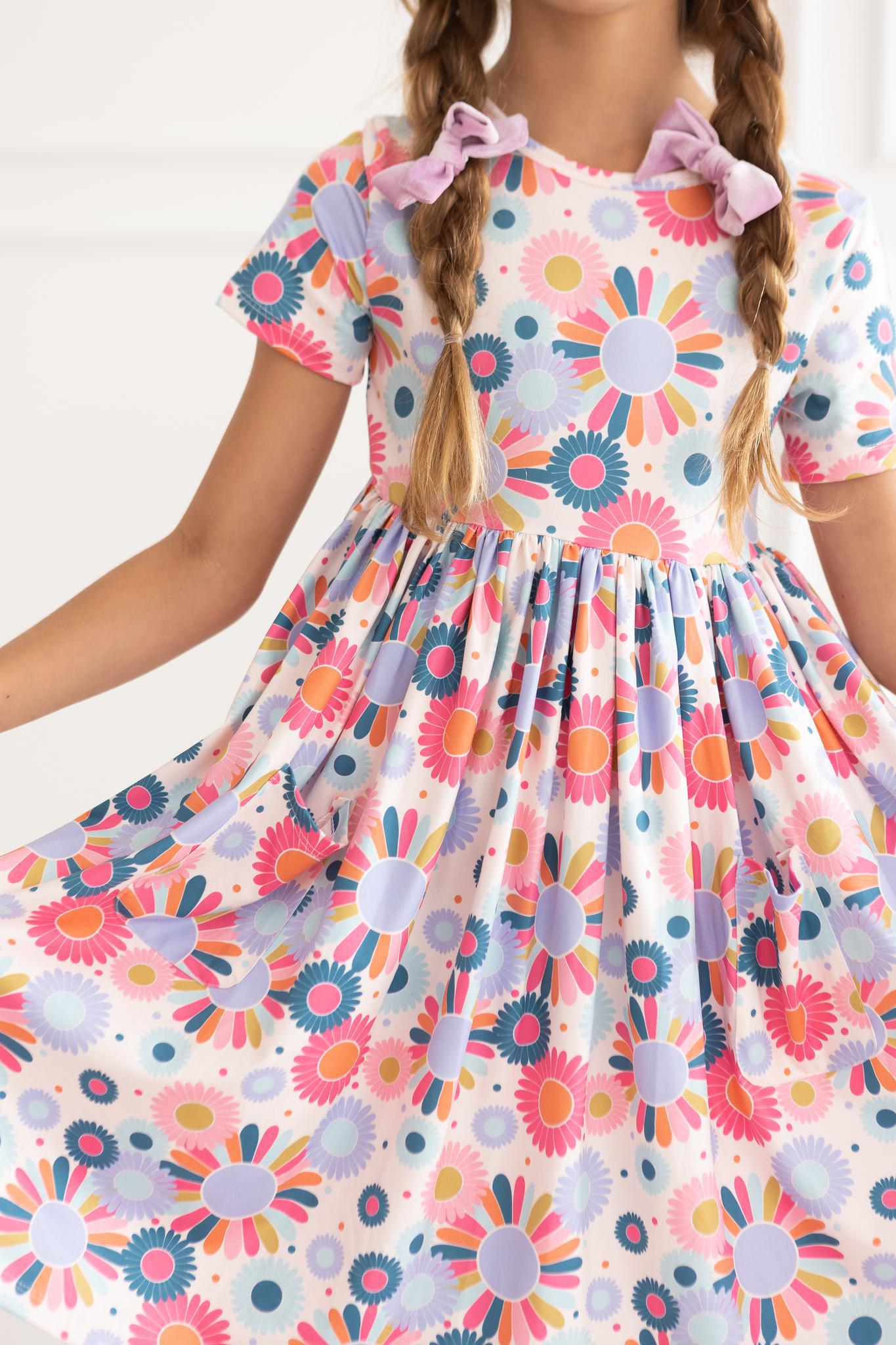 Keep Growing S/S Pocket Twirl Dress-Mila & Rose ®