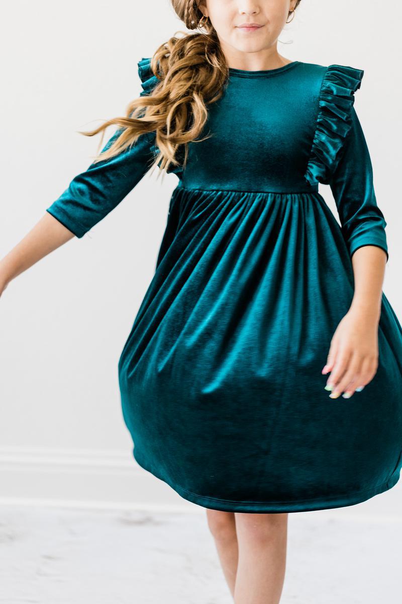 Girls teal dress on sale