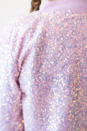 Lavender Sequin Jacket-Mila & Rose ®