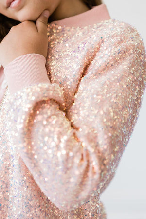 Peach Sequin Jacket-Mila & Rose ®