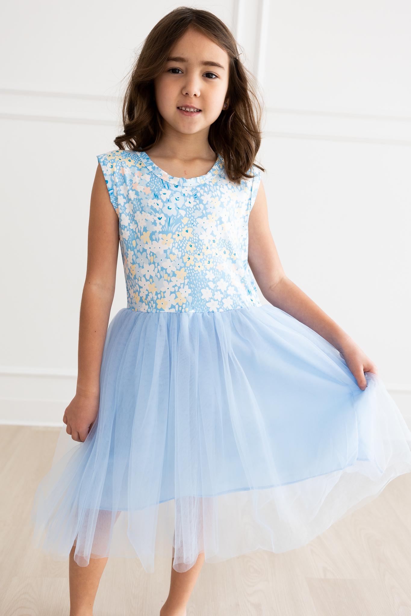 Blooming in Blue Tank Tutu Dress-Mila & Rose ®