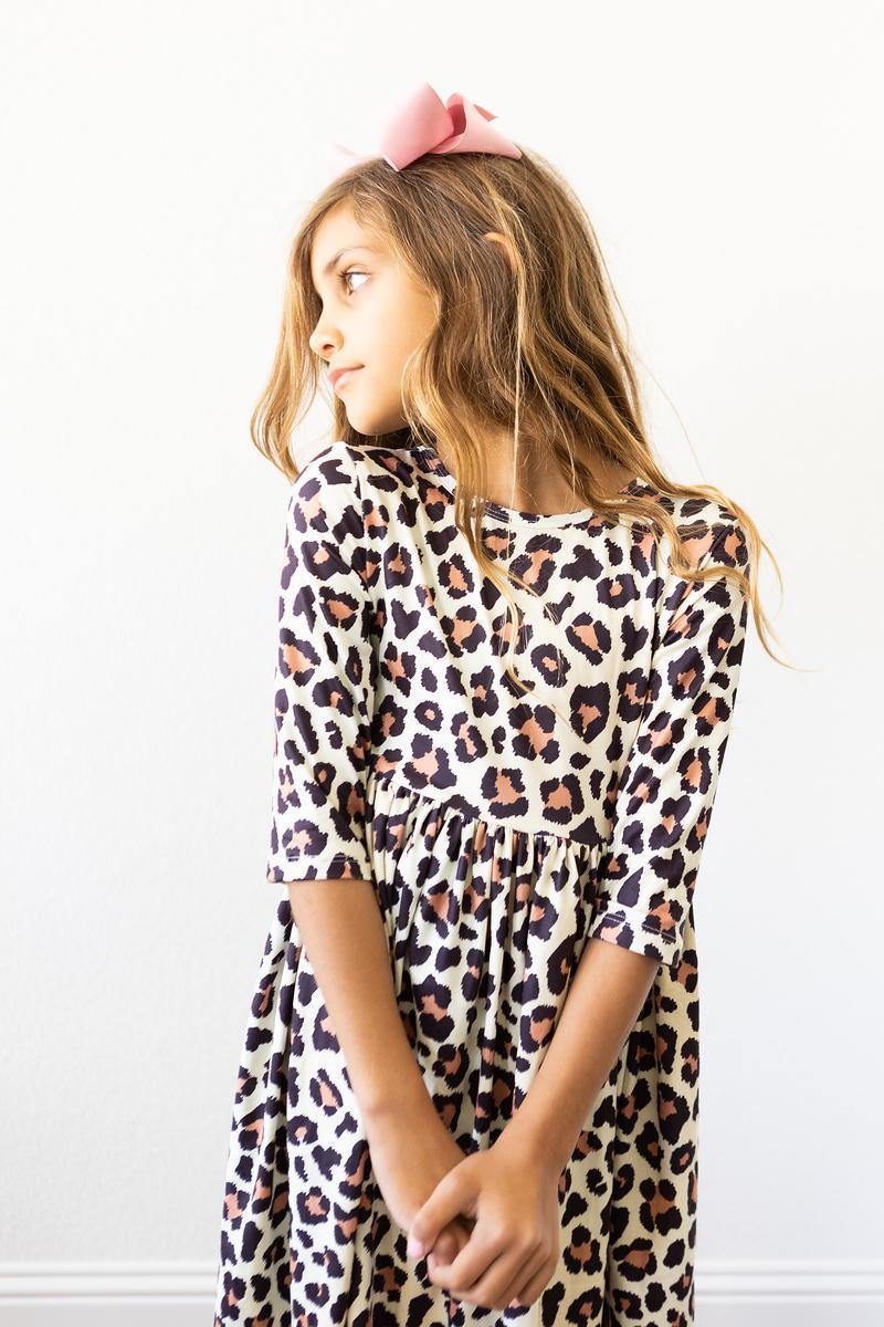 Wild One 3/4 Sleeve Twirl Dress-Mila & Rose ®