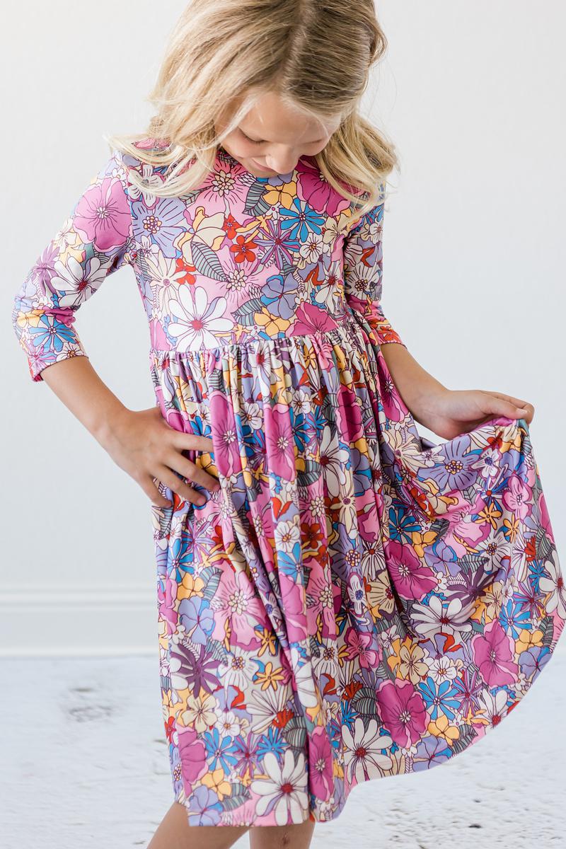 Mauve What's Up Buttercup Twirl Dress-Mila & Rose ®