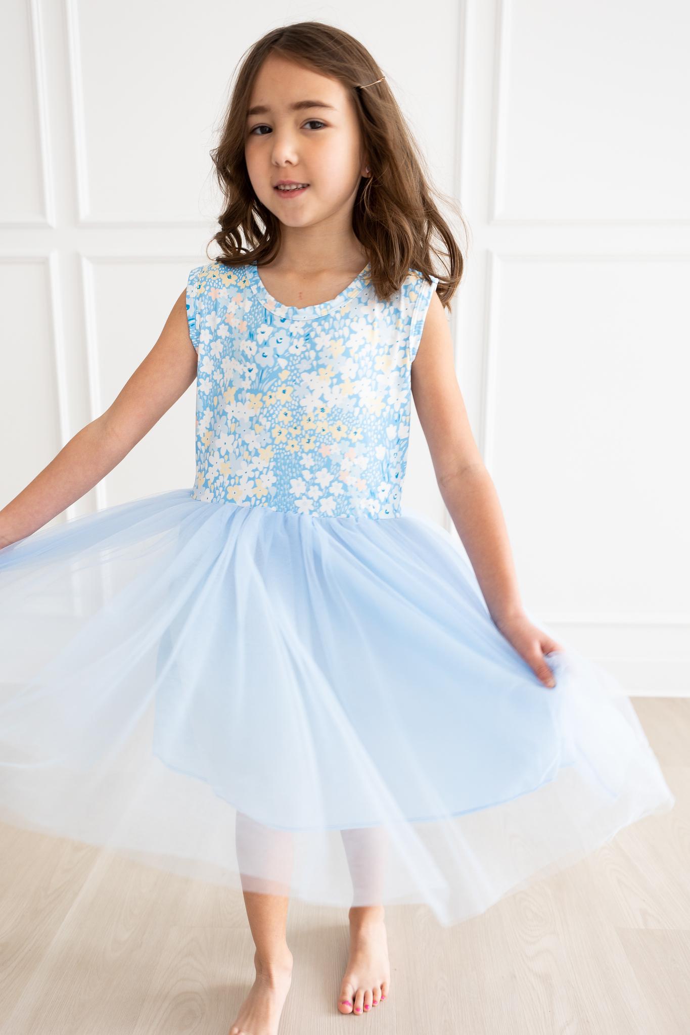 Blooming in Blue Tank Tutu Dress-Mila & Rose ®