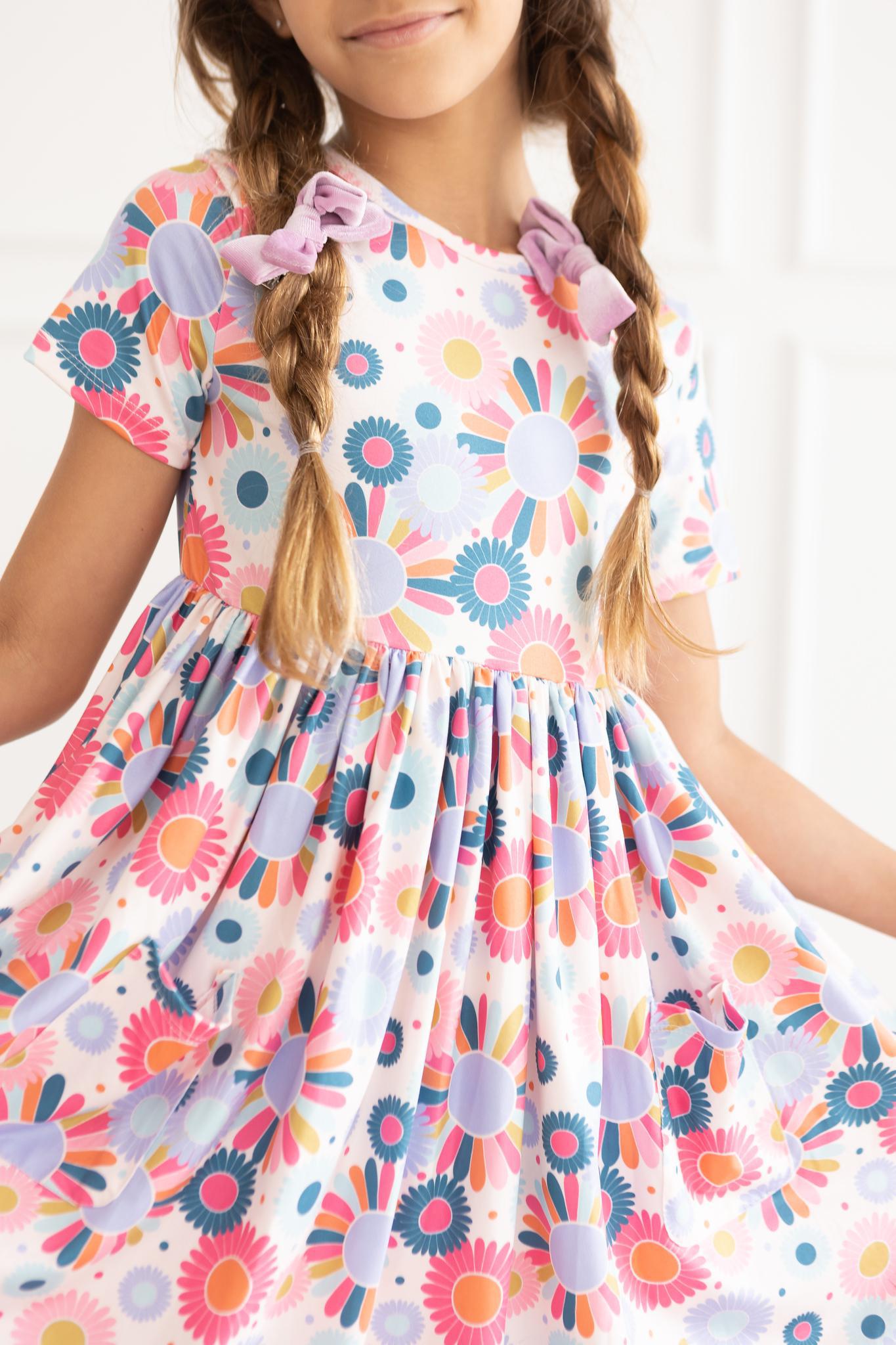 Keep Growing S/S Pocket Twirl Dress-Mila & Rose ®