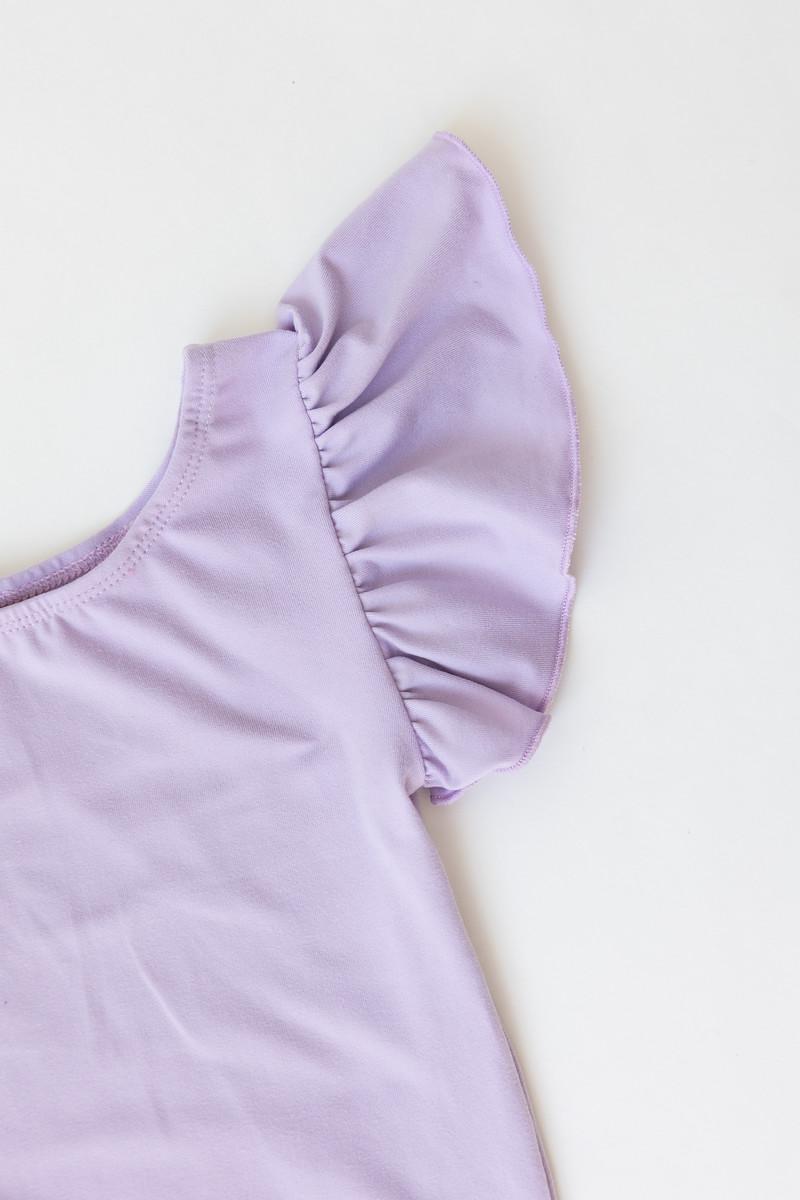 Lavender S/S Flutter Sleeve Leotard-Mila & Rose ®