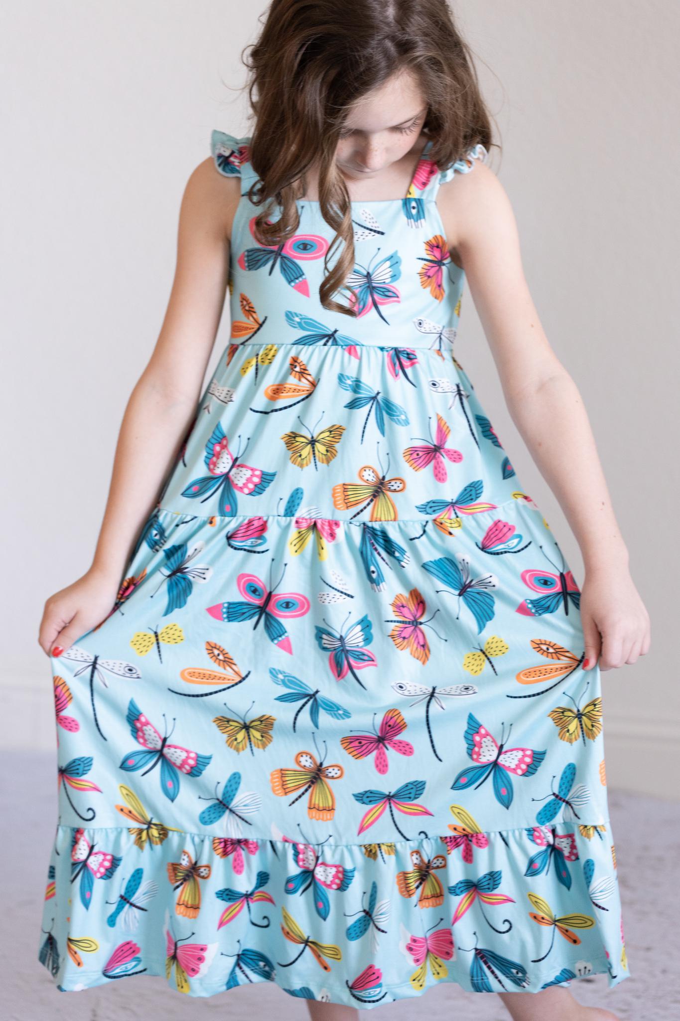 Cheap little girl maxi hot sale dresses