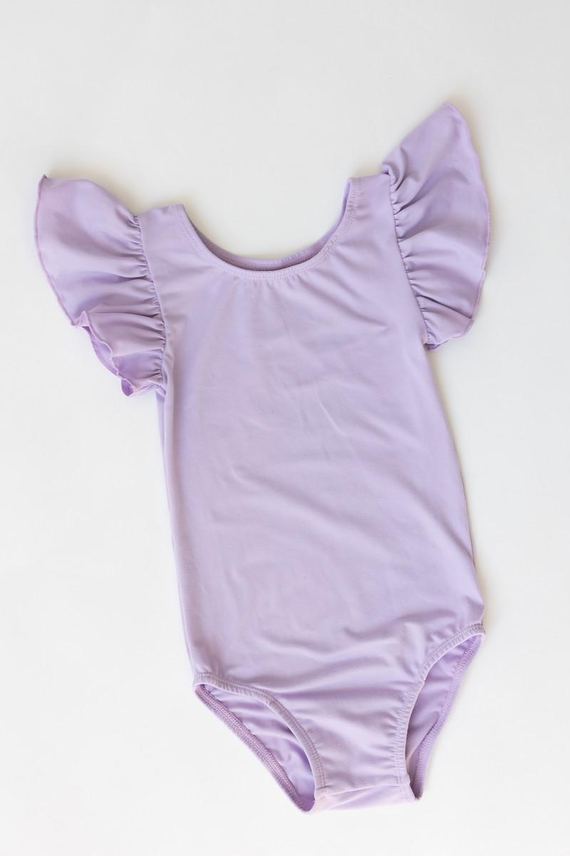 Lavender S/S Flutter Sleeve Leotard-Mila & Rose ®