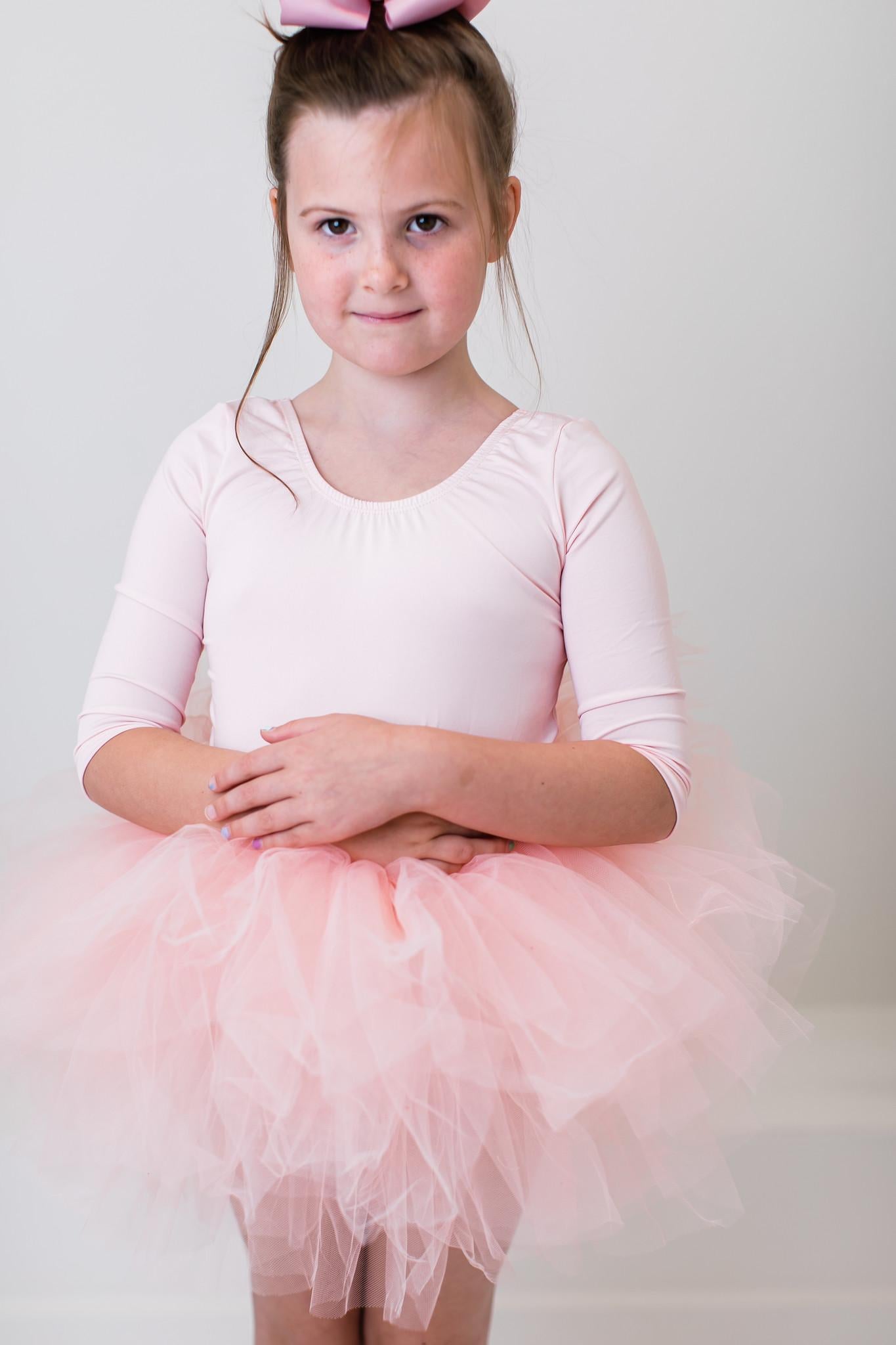 Ballet Pink 3/4 Tutu Leotard-Mila & Rose ®